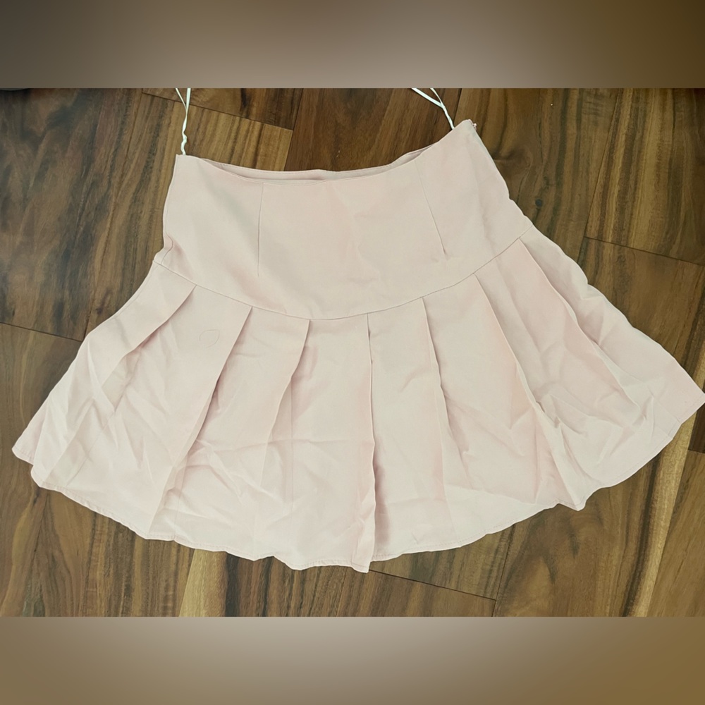 Pink Pleated Skirt